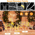 Lighted reindeer family yard decoration