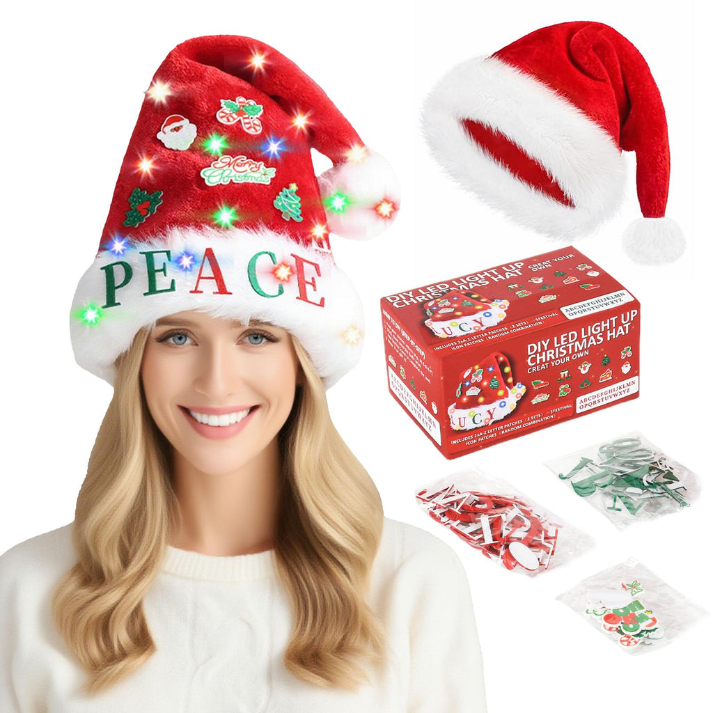 Light-up LED Santa hat
